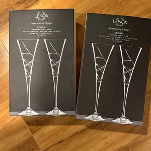 Lenox Adorn Crystal Toasting Flutes